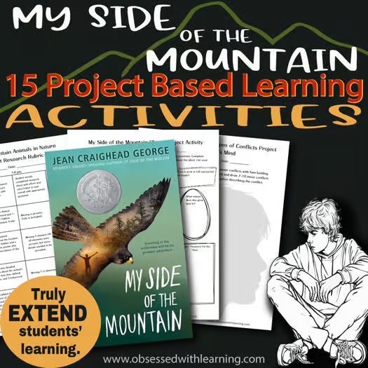 My Side of the Mountain Activities, 15 Research Projects, PBL, STEM, Rubrics