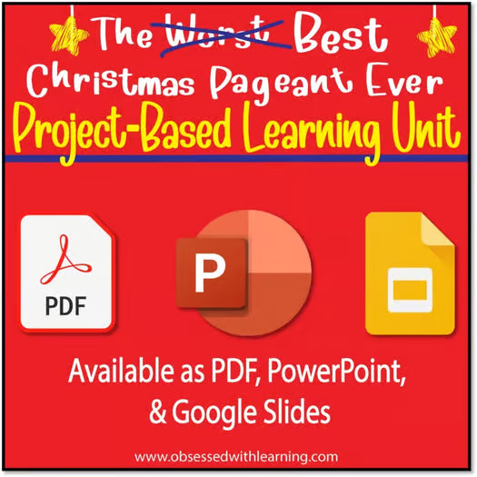 The Best Christmas Pageant Ever Activities, Novel Study, PBL, STEM, & Rubrics