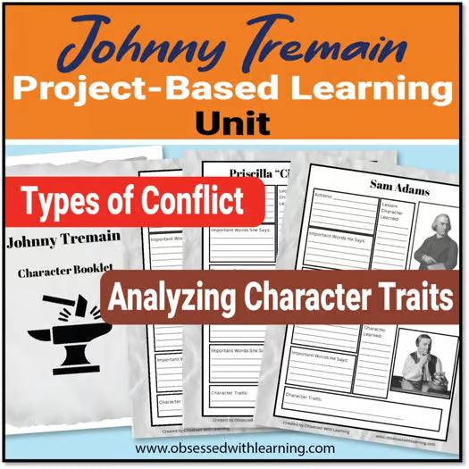 Johnny Tremain Project-Based Learning Project Unit, STEM, Revolutionary War