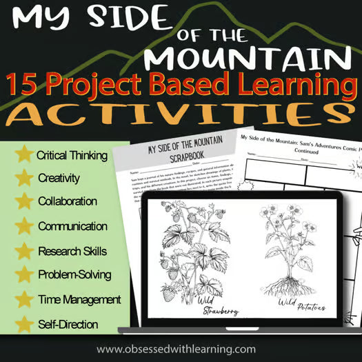 My Side of the Mountain Activities, 15 Research Projects, PBL, STEM, Rubrics