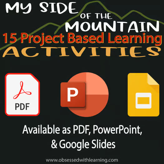 My Side of the Mountain Activities, 15 Research Projects, PBL, STEM, Rubrics