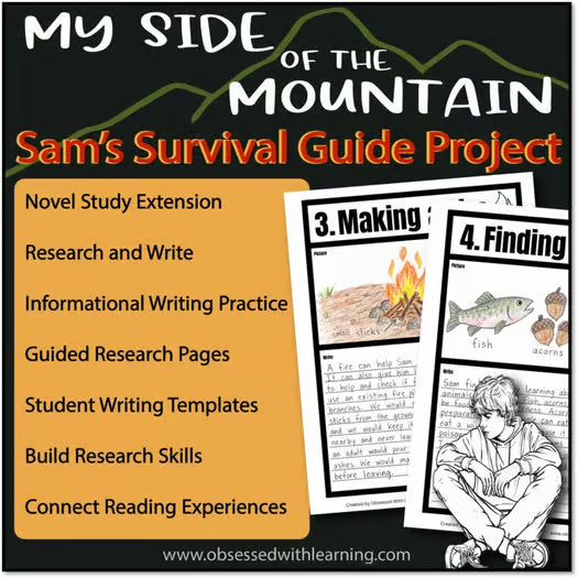 My Side of the Mountain Novel Study Project, Survival Guide Research & Writing