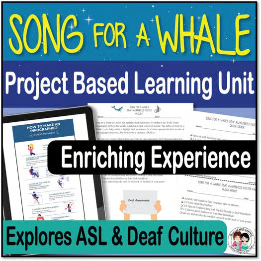 Song for a Whale Activities, 16 Research Projects, PBL, Rubrics, Novel Study