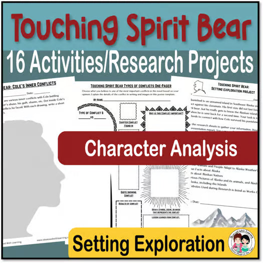Touching Spirit Bear, 16 Research Projects, PBL, SEL, Rubrics, Novel Study
