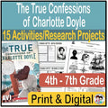 The True Confessions of Charlotte Doyle Activities, 15 Research Projects Rubrics