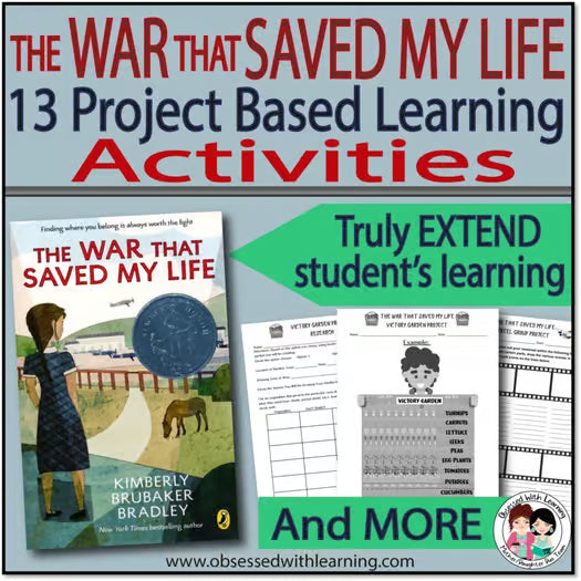 The War That Saved My Life Activities, 13 Research Projects, Novel Study, Rubric