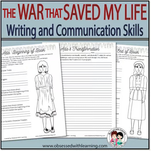 The War That Saved My Life Activities, 13 Research Projects, Novel Study, Rubric