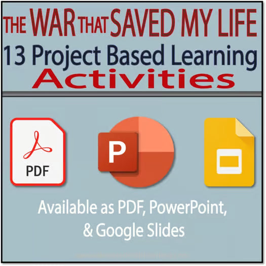 The War That Saved My Life Activities, 13 Research Projects, Novel Study, Rubric