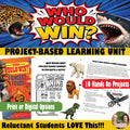 Who Would Win Animal Project Based Learning Unit, 10 Engaging Activities, STEM