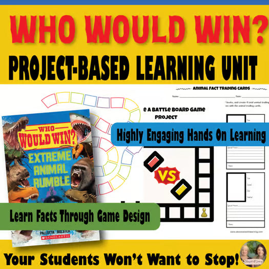 Who Would Win Animal Project Based Learning Unit, 10 Engaging Activities, STEM