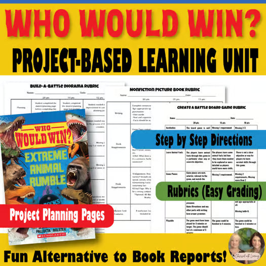 Who Would Win Animal Project Based Learning Unit, 10 Engaging Activities, STEM