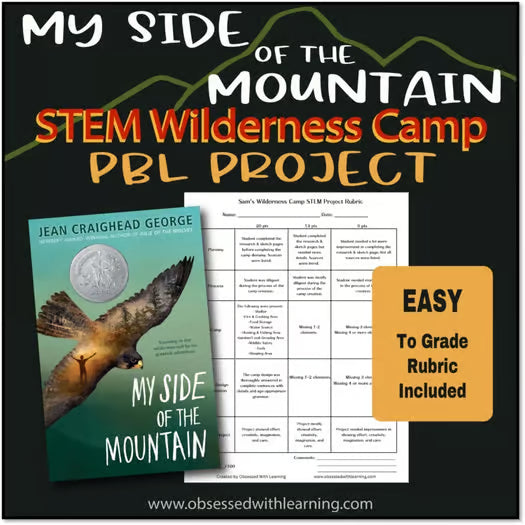 My Side of the Mountain Novel Study, STEM Project, Design a Wilderness Camp