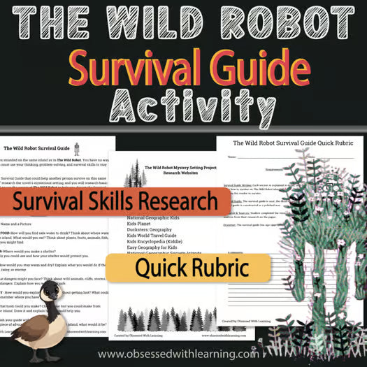 The Wild Robot Survival Guide Project, Research, Writing Activity, Rubric